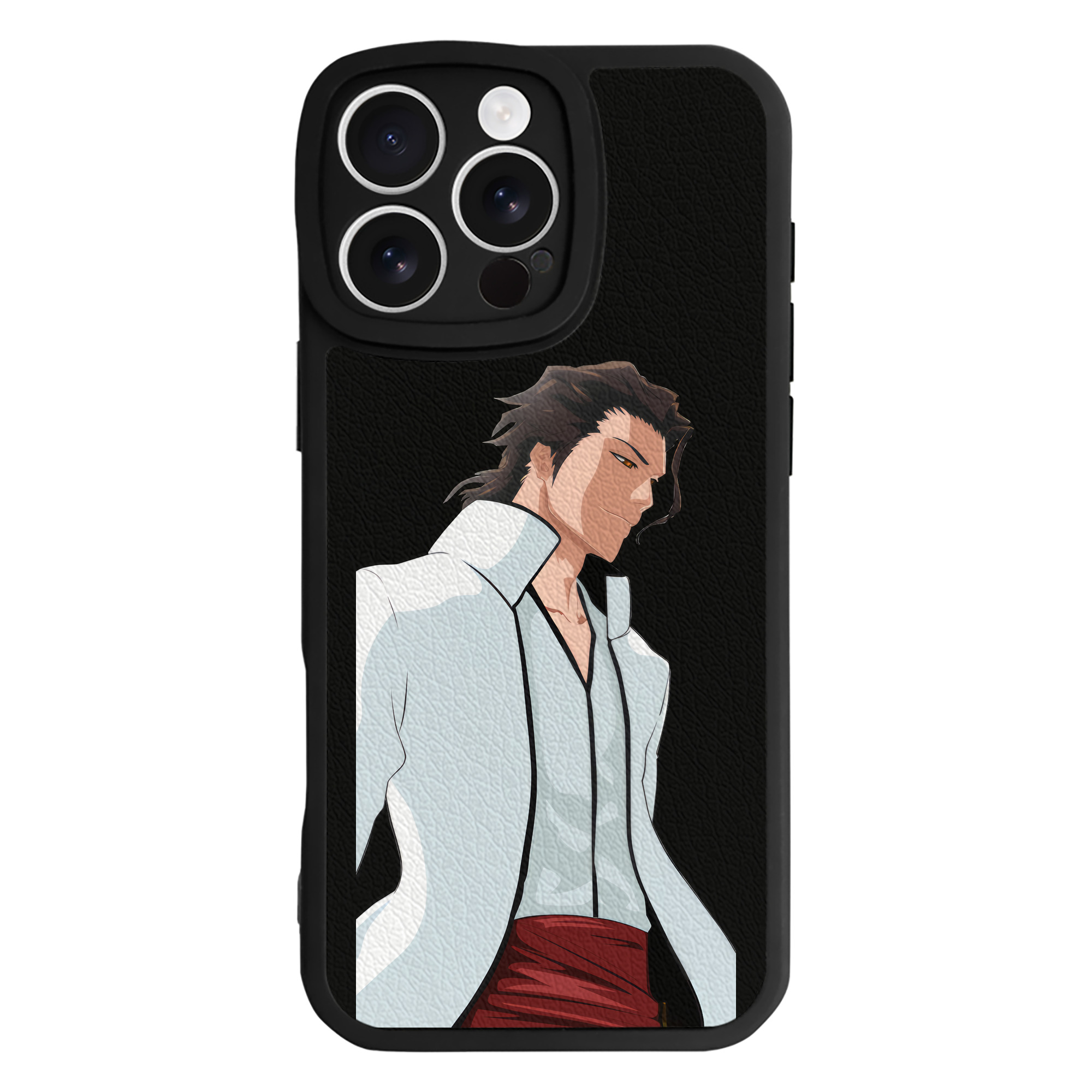 （画像用） ブリーチ 藍染 惣右介（あいぜん そうすけ） BLEACH Aizen Sousuke 【iPhone 16シリーズ対応】シリコンスマホケース（レザー調） 材質：シリコン